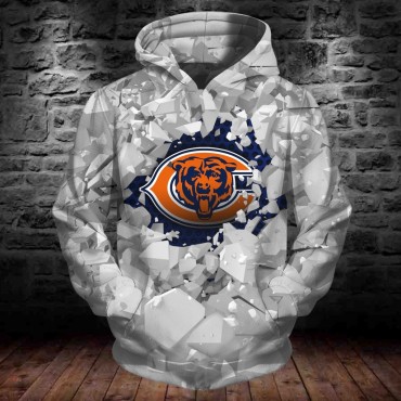 Chicago Bears Hoodie 3D Ice