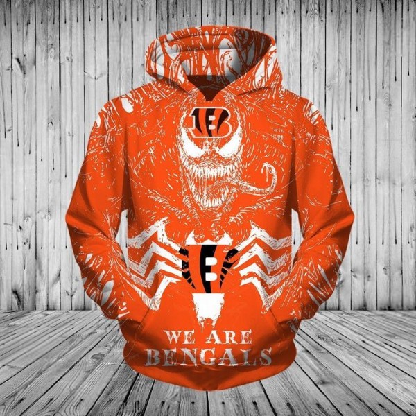 Cincinnati Bengals 3D Hoodie Horror Movie Venom