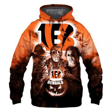 Cincinnati Bengals 3D Hoodie Horror Sweatshirt