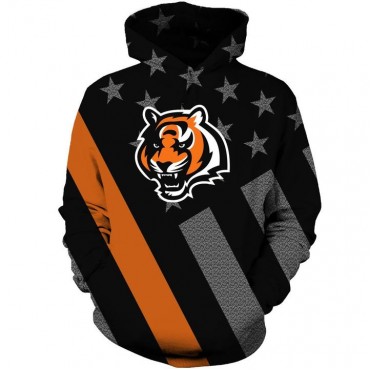 Cincinnati Bengals 3D Hoodie Unique Flag