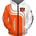 Cincinnati Bengals 3D Hoodie White Yellow