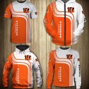 Cincinnati Bengals 3D Hoodie White Yellow