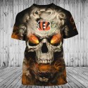 Cincinnati Bengals 3D T-Shirt Skull