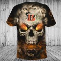 Cincinnati Bengals 3D T-Shirt Skull