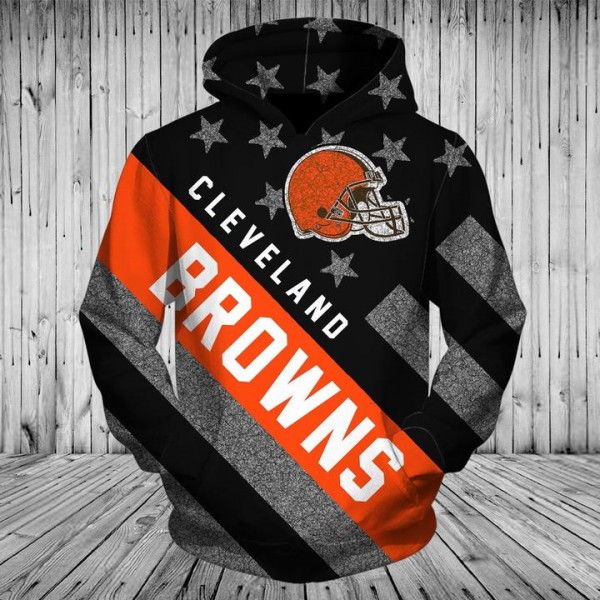 Cleveland Browns 3D Hoodie Flag Sweatshirt