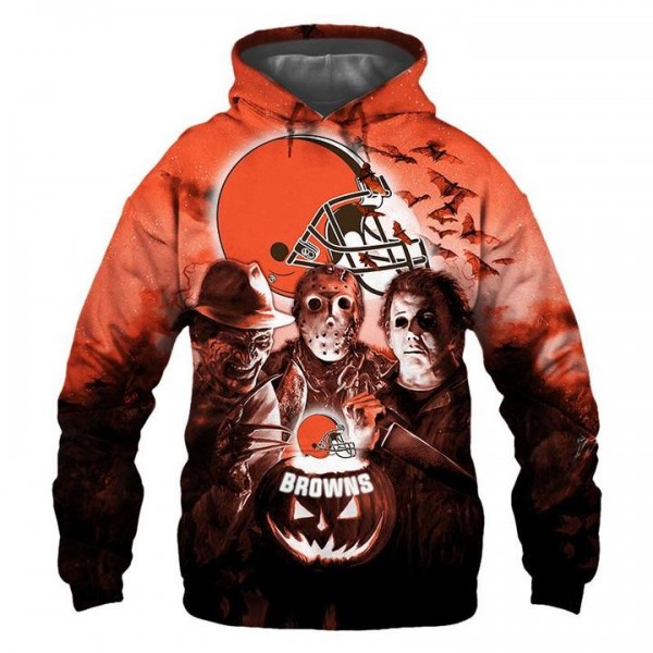 Cleveland Browns 3D Hoodie Horror Jacket