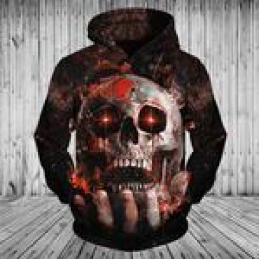 Cleveland Browns 3D Hoodie Skull