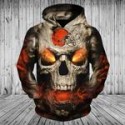 Cleveland Browns 3D Hoodie Skull Sweatshirt