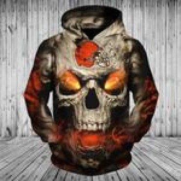 Cleveland Browns 3D Hoodie Skull Sweatshirt