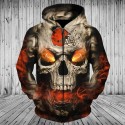 Cleveland Browns 3D Hoodie Skull Sweatshirt