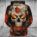 Cleveland Browns 3D Hoodie Skull Sweatshirt