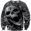 Dallas Cowboys 3D Hoodie Black Skull