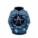 Dallas Cowboys 3D Hoodie Blue Bricks