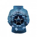 Dallas Cowboys 3D Hoodie Blue Bricks