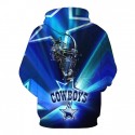 Dallas Cowboys 3D Hoodie Blue Light