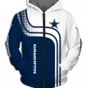 Dallas Cowboys 3D Hoodie Blue Line