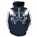 Dallas Cowboys 3D Hoodie Blue Net