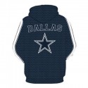 Dallas Cowboys 3D Hoodie Blue Net