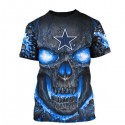 Dallas Cowboys 3D Hoodie Blue Skull Hot