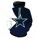 Dallas Cowboys 3D Hoodie Blue White Star