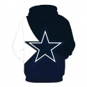 Dallas Cowboys 3D Hoodie Blue White Star