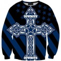 Dallas Cowboys 3D Hoodie Cross