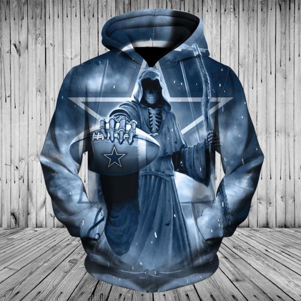 Dallas Cowboys 3D Hoodie Death Skull
