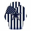 Dallas Cowboys 3D Hoodie Blue Flag