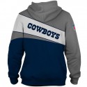 Dallas Cowboys 3D Hoodie Gray and Blue