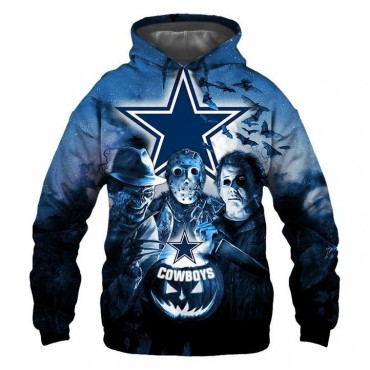 Dallas Cowboys 3D Hoodie Halloween Sweatshirt