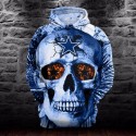 Dallas Cowboys 3D Hoodie Horror Skull