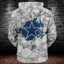 Dallas Cowboys 3D Hoodie Ice