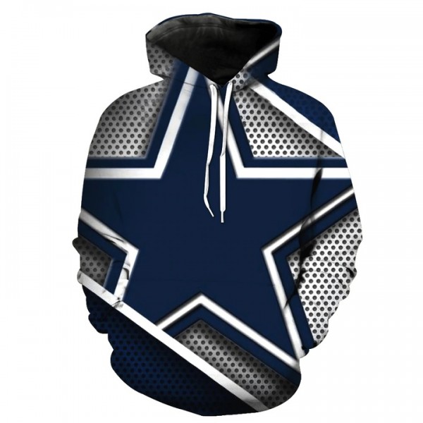 Dallas Cowboys 3D Hoodie Net Star