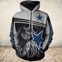 Dallas Cowboys 3D Hoodie Skull MVP