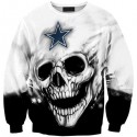 Dallas Cowboys 3D Hoodie Skull Star