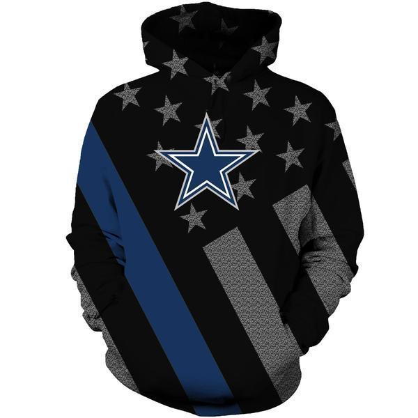 Dallas Cowboys 3D Hoodie Star Flag