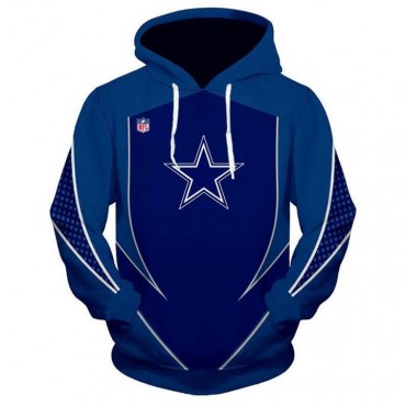 Dallas Cowboys 3D Hoodie Unique Blue