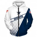 Dallas Cowboys 3D Hoodie White Blue Net