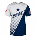 Dallas Cowboys 3D Hoodie White Blue Net