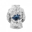 Dallas Cowboys 3D Hoodie White Bricks