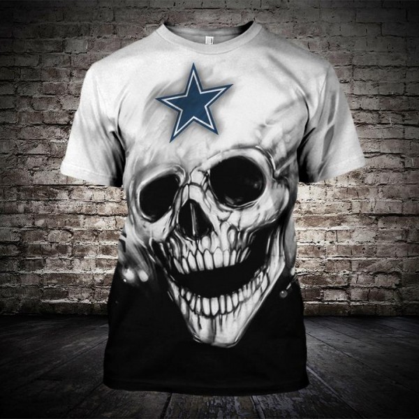 Dallas Cowboys 3D T-Shirt Hot Skull