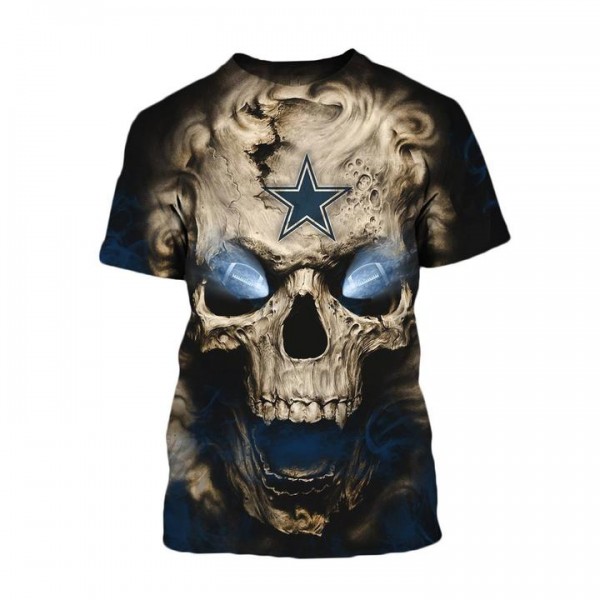 Dallas Cowboys 3D T-Shirt Skull
