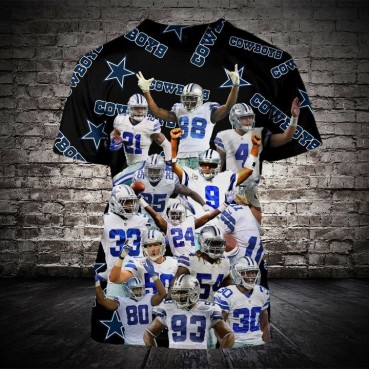 Dallas Cowboys 3D T-Shirt Team Members