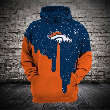 Denver Broncos 3D Hoodie Abstract Star