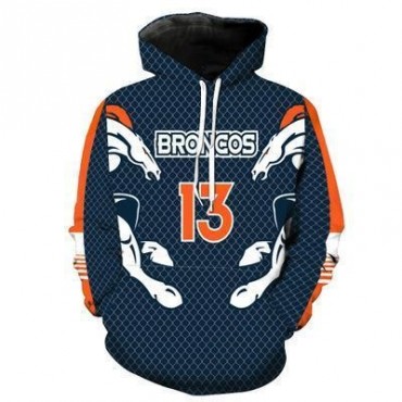 Denver Broncos 3D Hoodie Blue