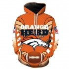 Denver Broncos 3D Hoodie Cool Orange