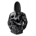 Denver Broncos 3D Hoodie Gray Skull