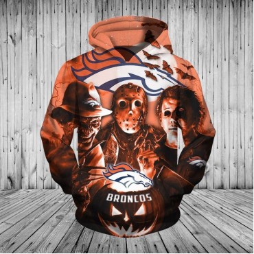 Denver Broncos 3D Hoodie Horror