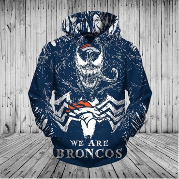 Denver Broncos 3D Hoodie Horror Movie Venom