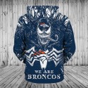 Denver Broncos 3D Hoodie Horror Movie Venom